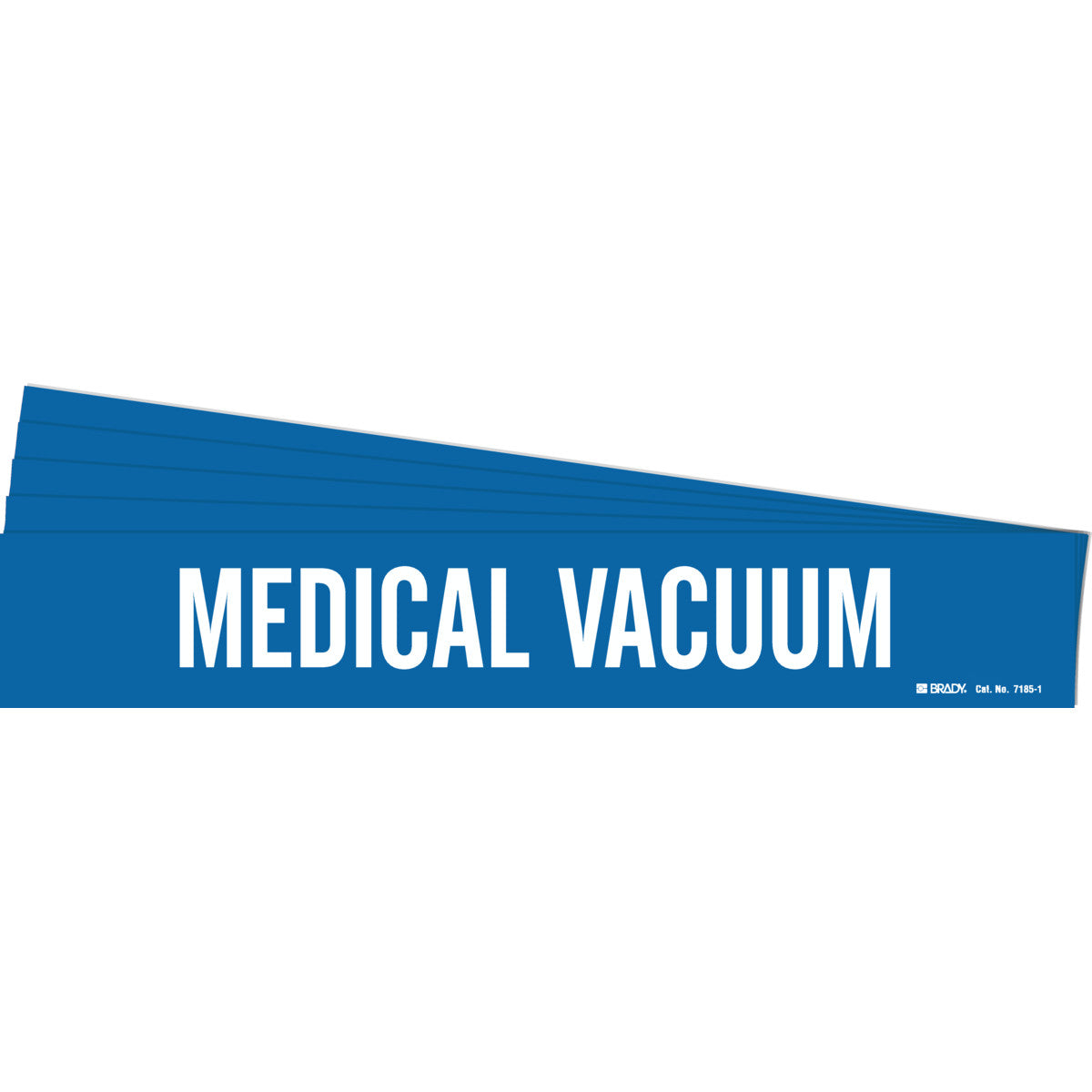 MEDICAL VACUUM Pipe Marker 1 WT on BL PK