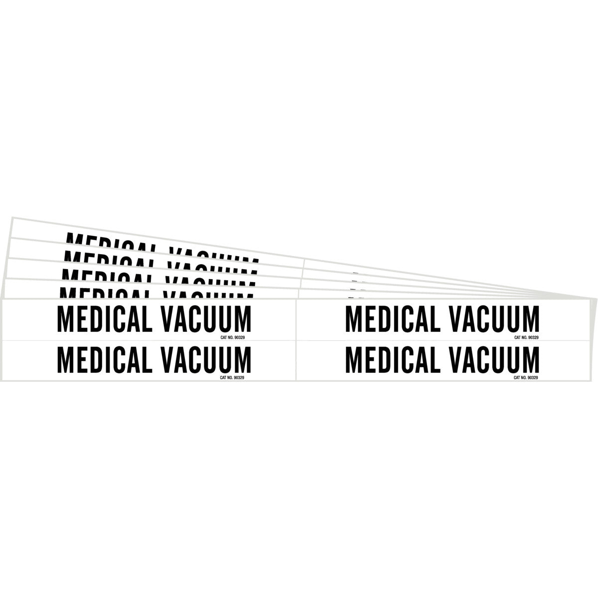 MEDICAL VACUUM Pipe Marker 4 BK on WT PK