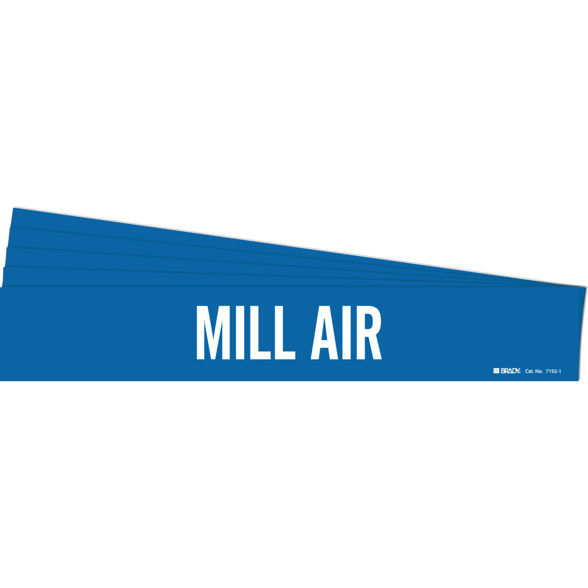 MILL AIR Pipe Marker Style 1 WT on BL PK