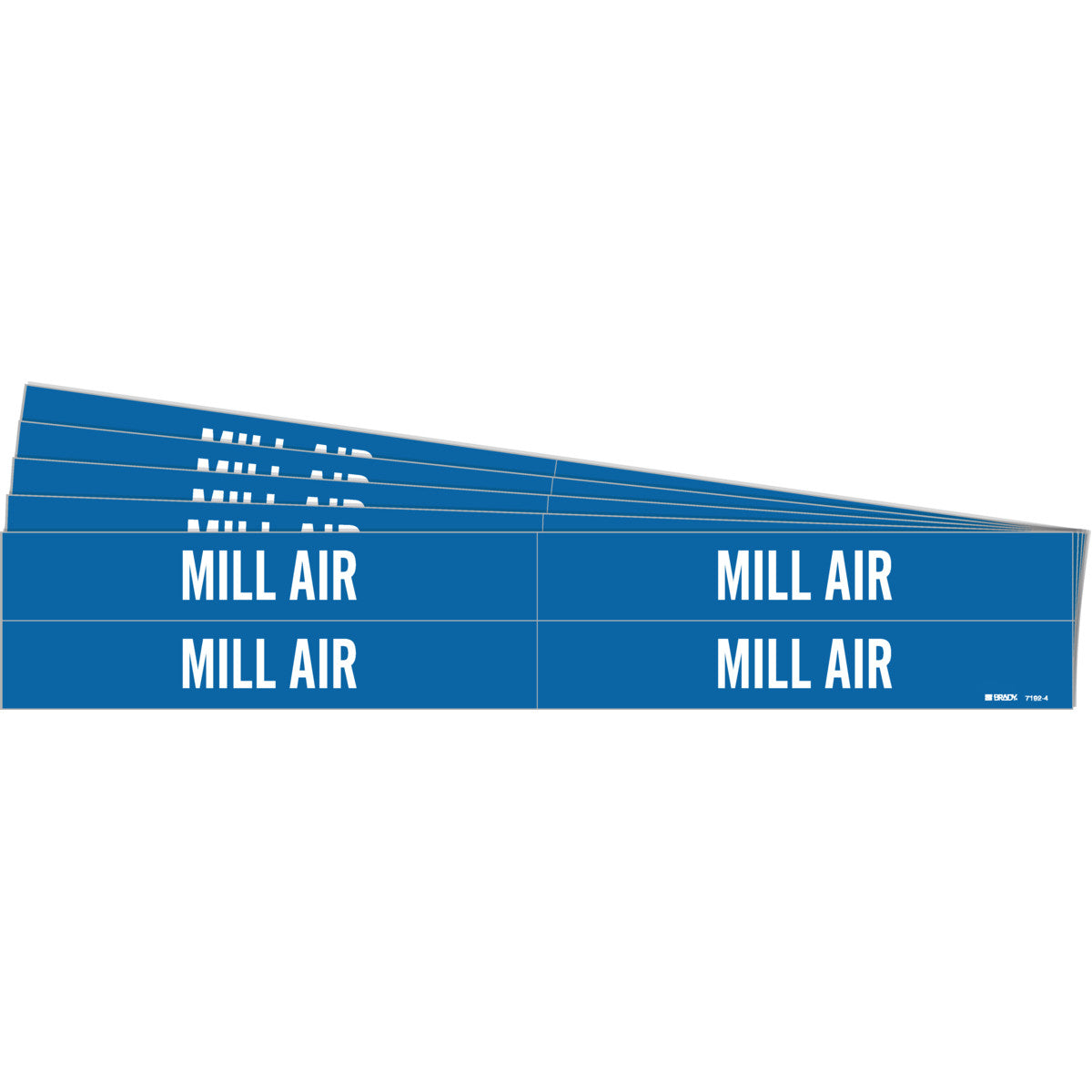 MILL AIR Pipe Marker Style 4 WT on BL PK