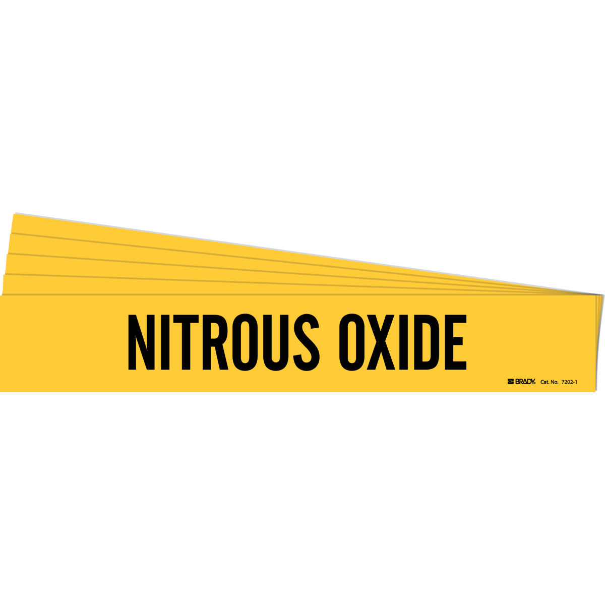 NITROUS OXIDE Pipe Marker 1 BK on YL PK