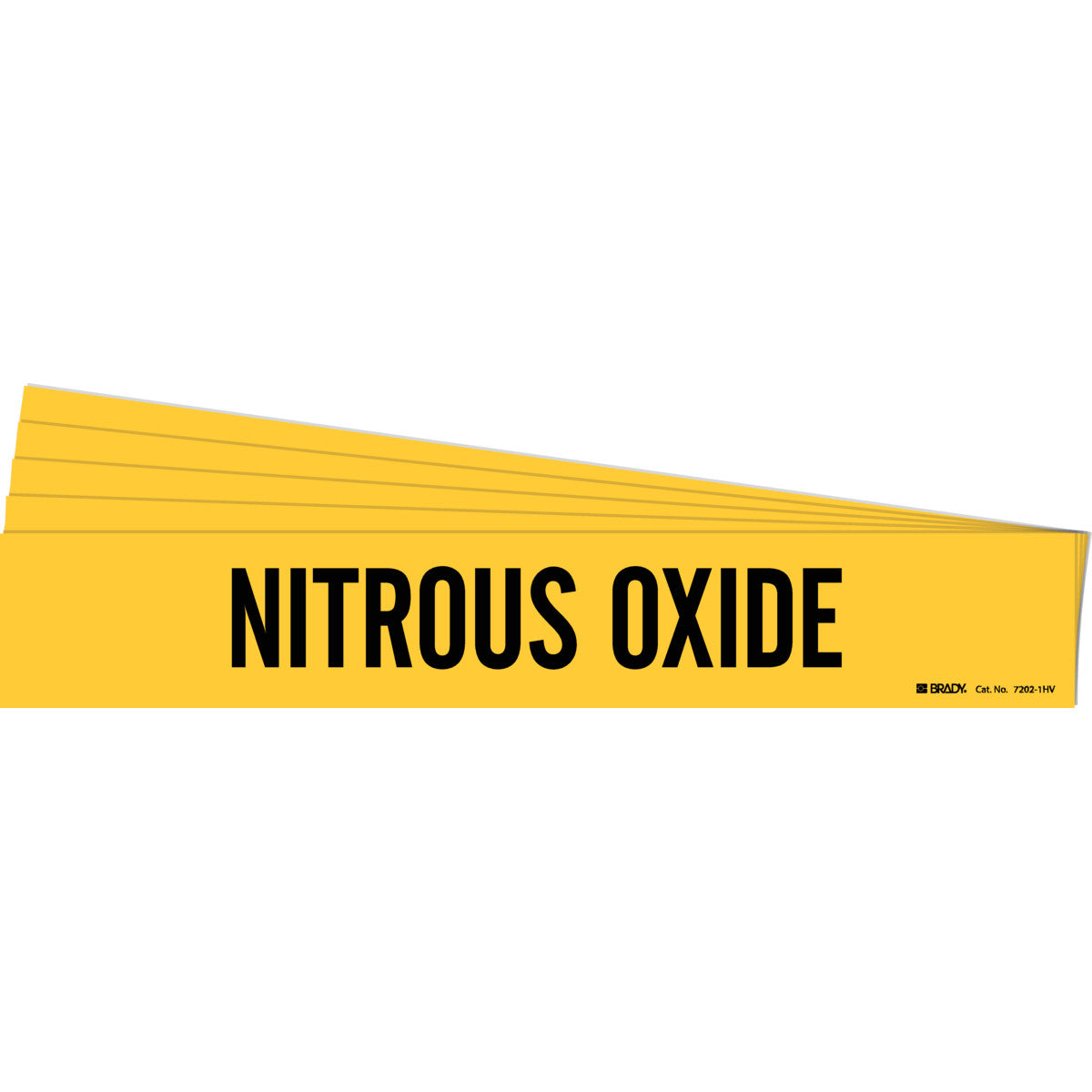 NITROUS OXIDE Pipe Marker 1HV BK/YL PK