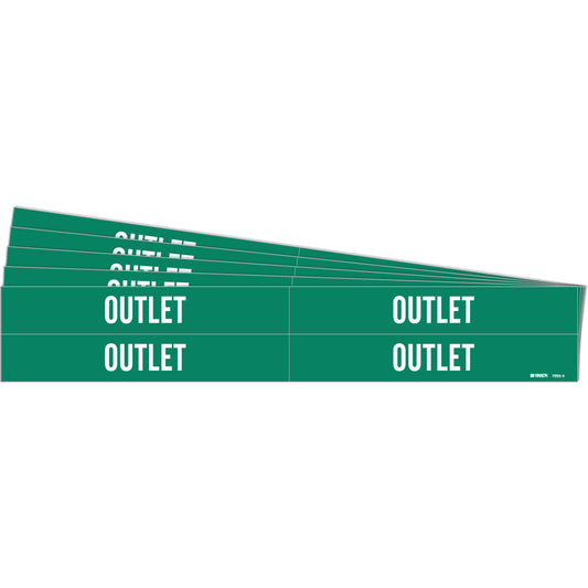 OUTLET Pipe Marker Style 4 WT on GN PK