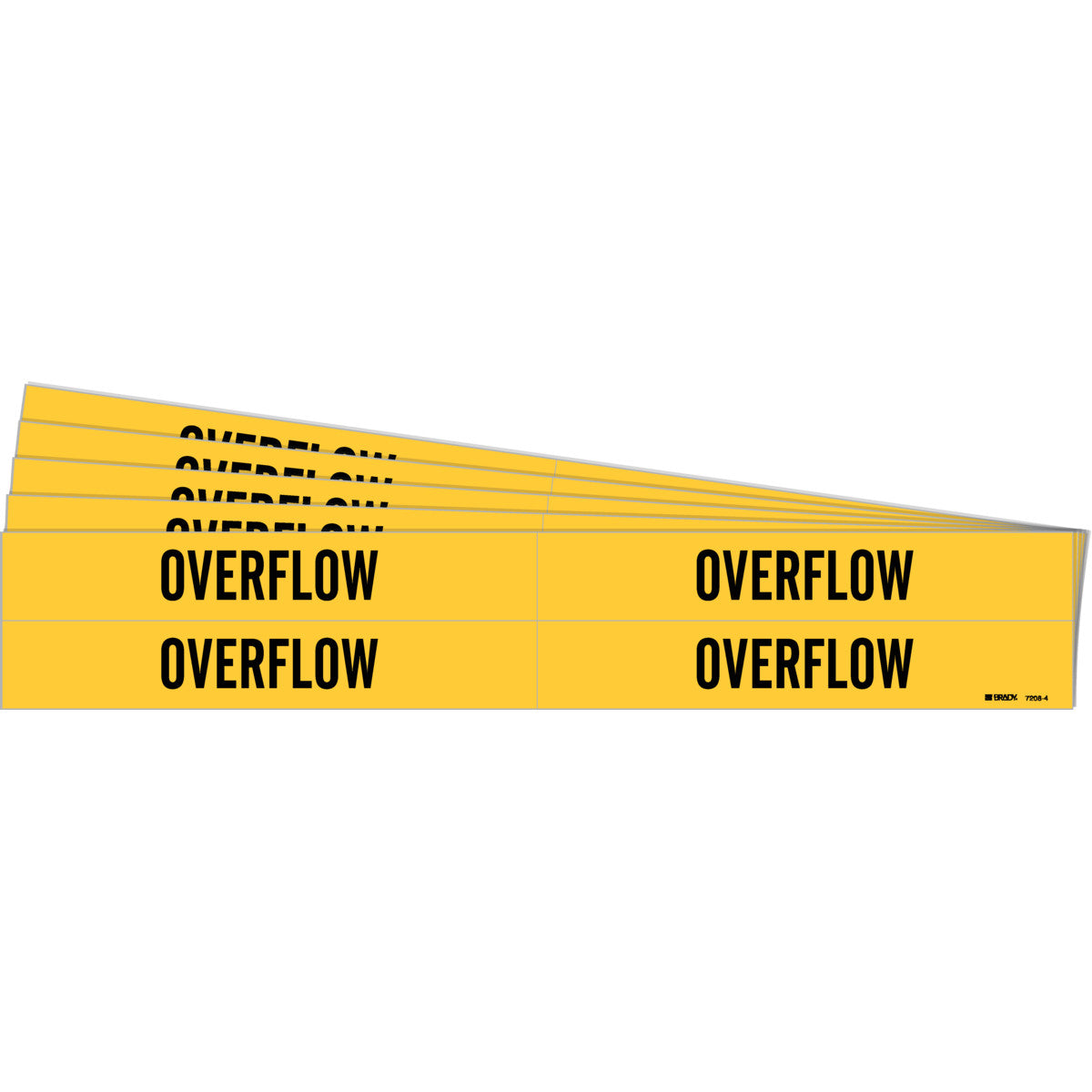 Overflow Pipe Marker Style 4 BK on YL PK