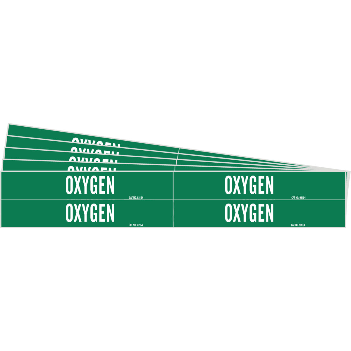 OXYGEN Pipe Marker Style 4 WT on GN PK