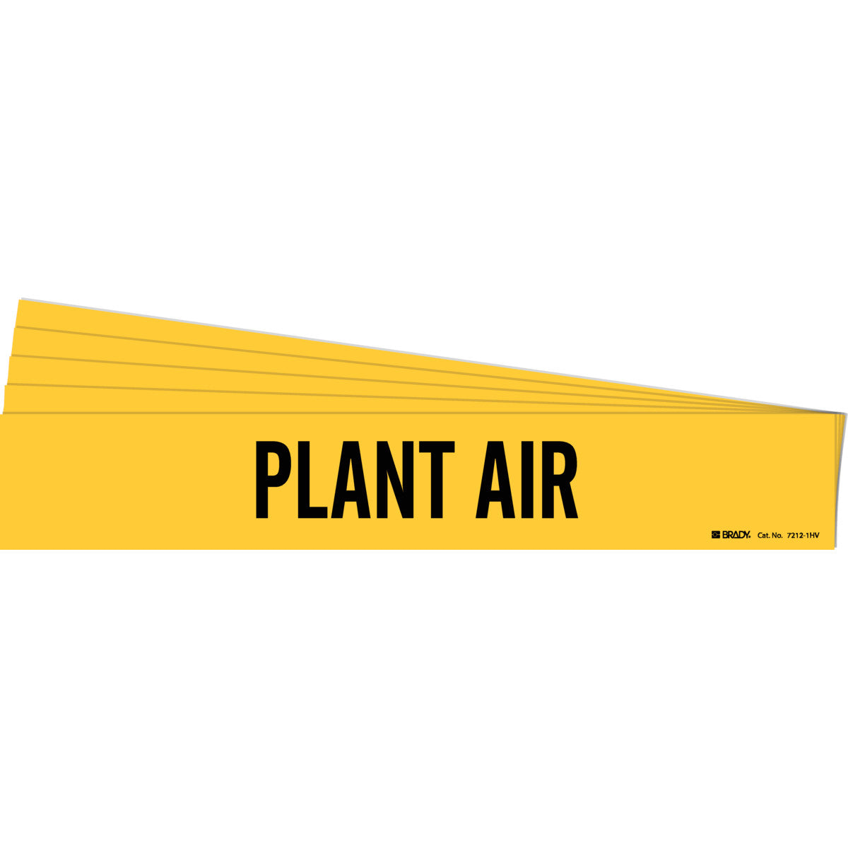 PLANT AIR Pipe Marker Sty 1 BK on YL PK