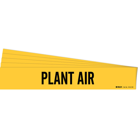 PLANT AIR Pipe Marker 1HV BK on YL PK