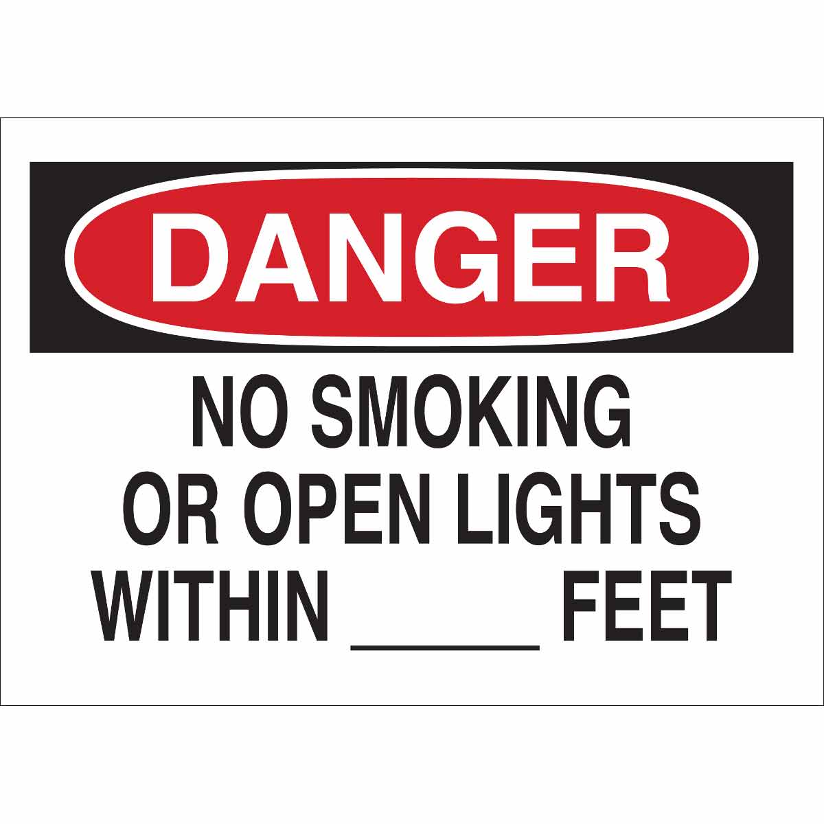 B302-10X14-WK-O-DAN-NO SMOKING OR OPEN