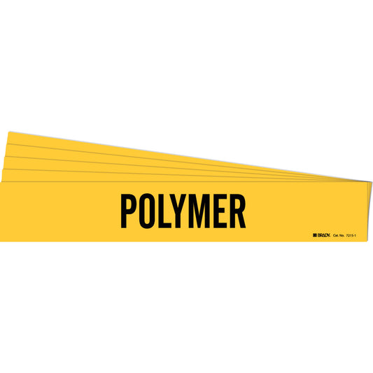 Polymer Pipe Marker Style 1 BK on YL PK