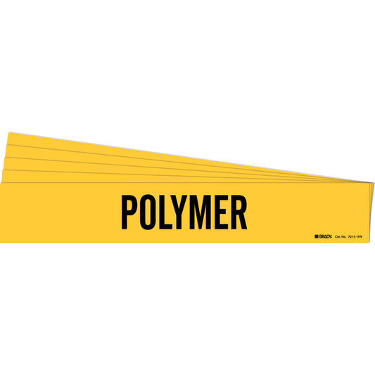 Polymer Pipe Marker Sty 1HV BK on YL PK