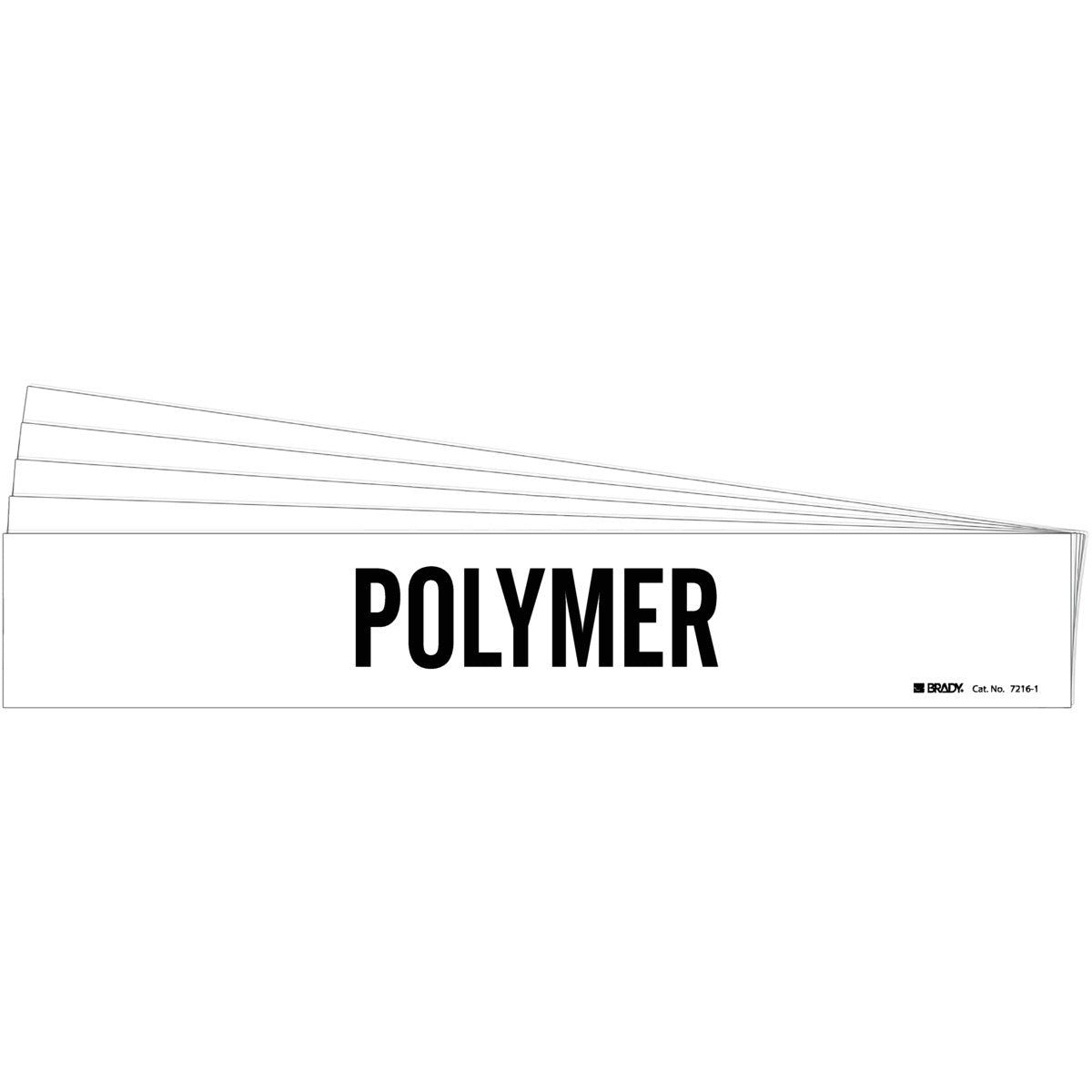 Polymer Pipe Marker Style 1 BK on WT PK