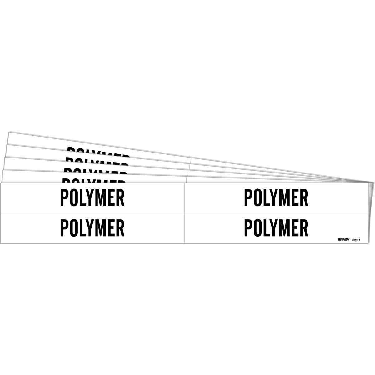 Polymer Pipe Marker Style 4 BK on WT PK