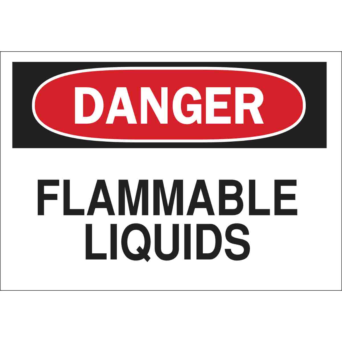 B401 10X14 RED/BLK/WHT DANGER FLAMMABLE