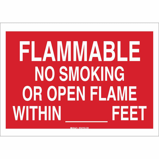 B302-10X14-RW-T--FLAMMABLE NO SMOKING