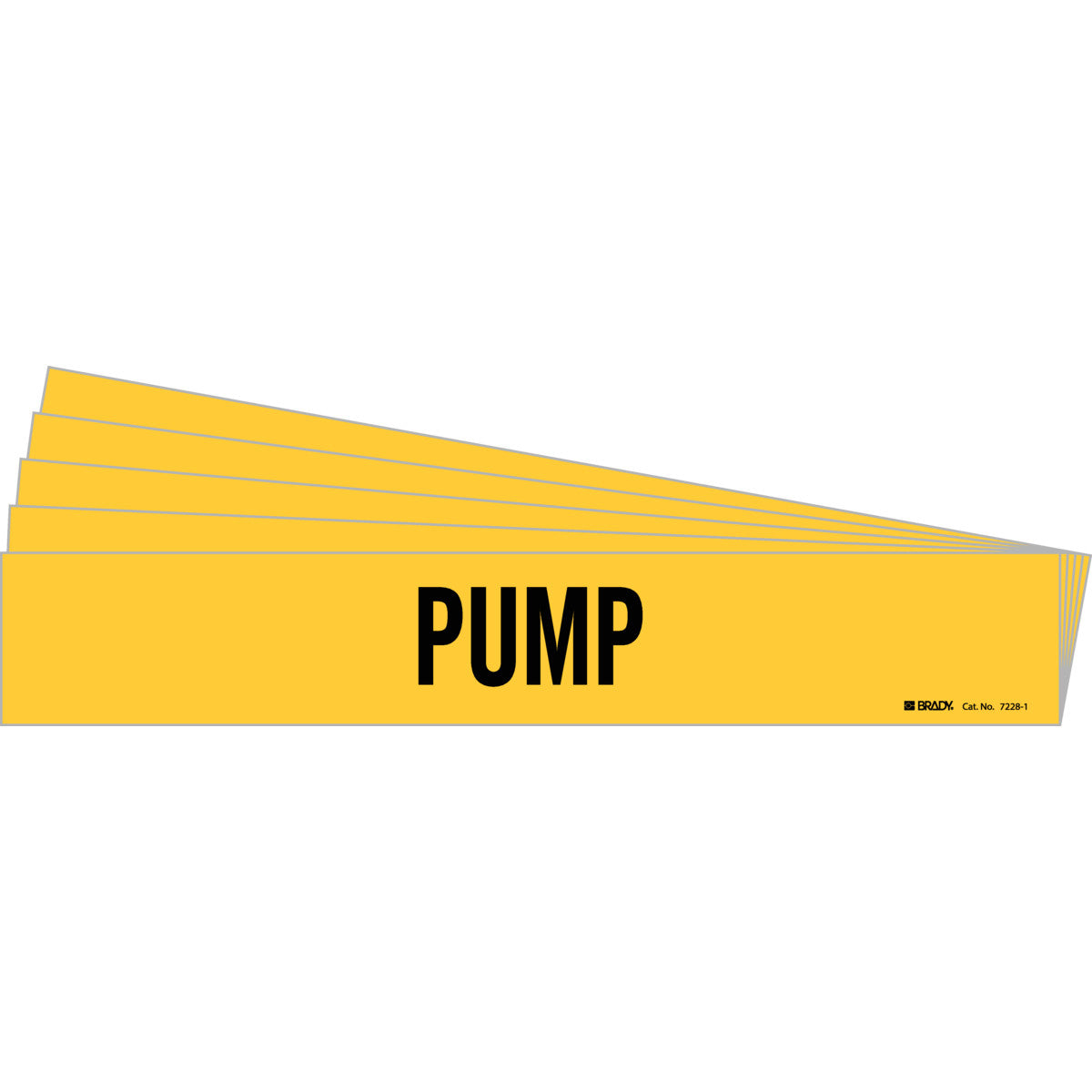 Pump Pipe Marker Style 1 BK on YL PK