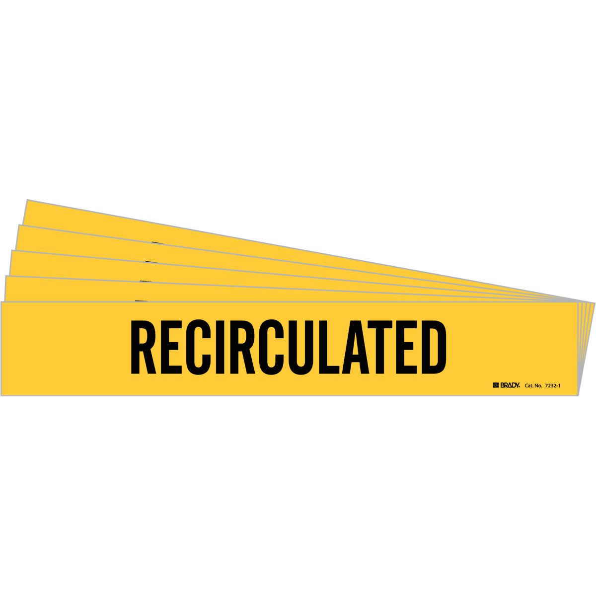 Recirculated Pipe Marker 1 BK on YL PK