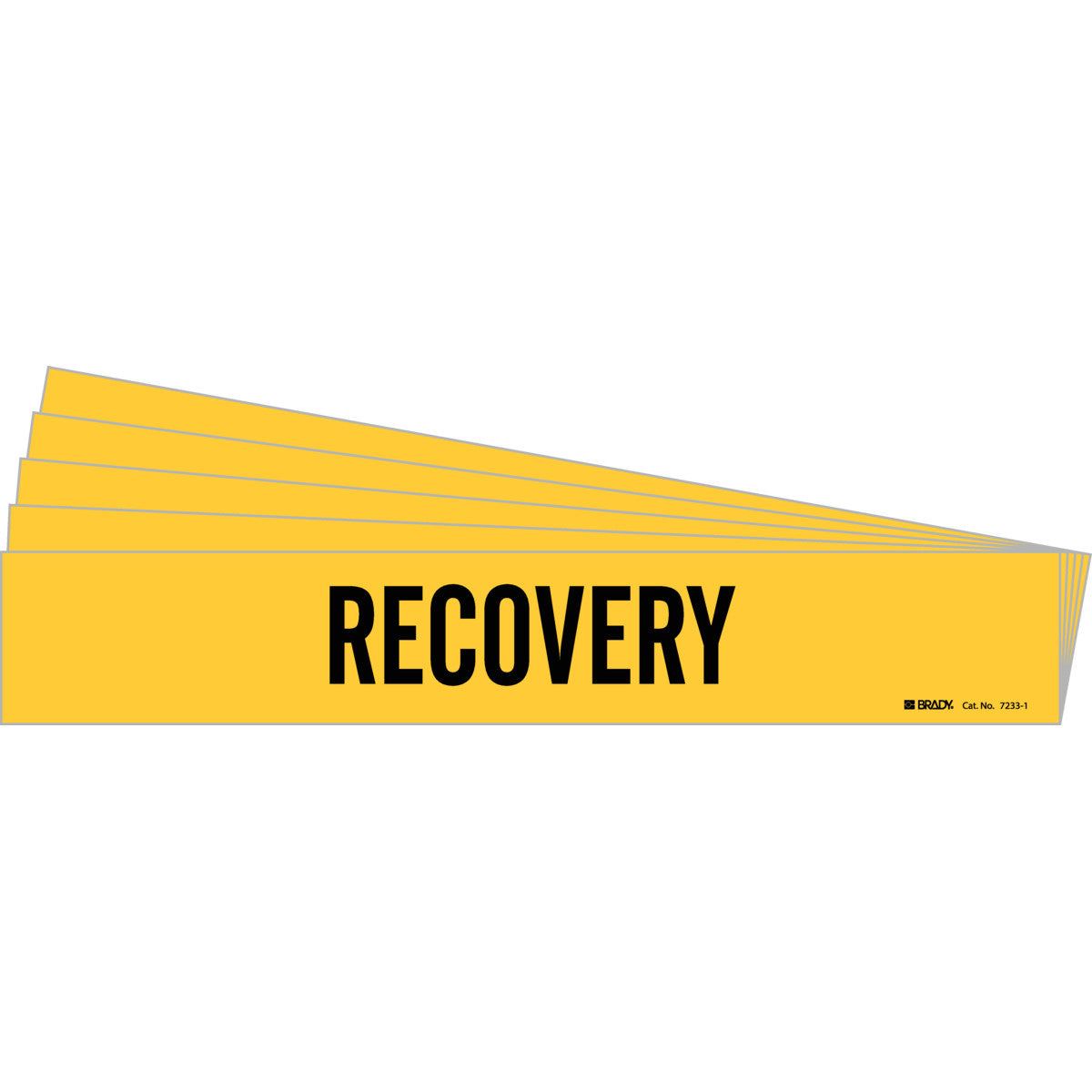 Recovery Pipe Marker Style 1 BK on YL PK