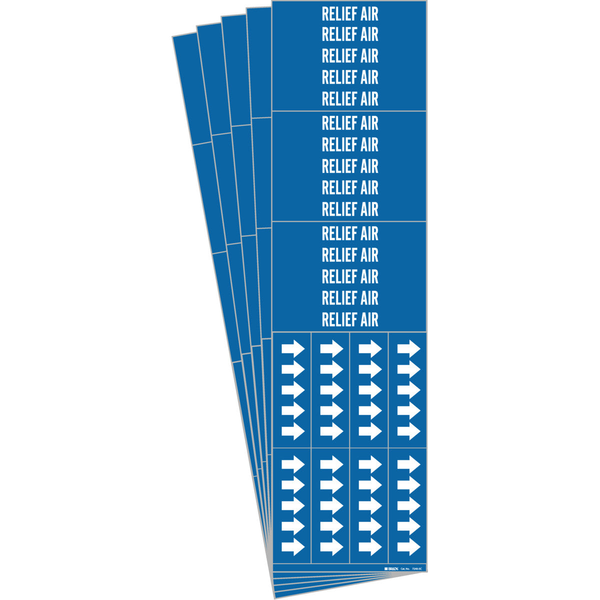 RELIEF AIR Pipe Marker 3C WT on BL PK