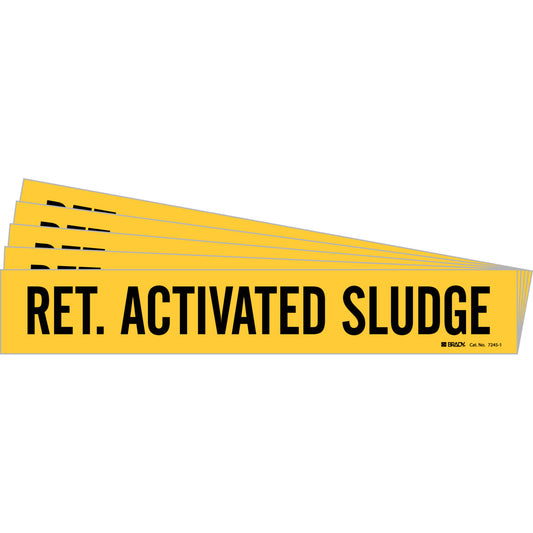 Ret. Activated Sludge Pipe Mrk BK/YL PK