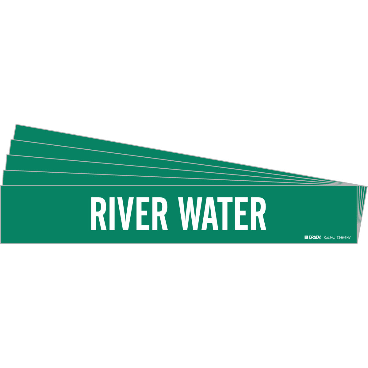 River Water Pipe Marker 1HV WT on GN PK