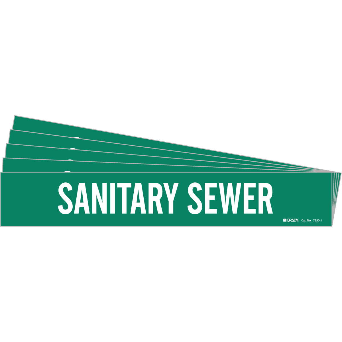 Sanitary Sewer Pipe Marker 1 WT on GN PK