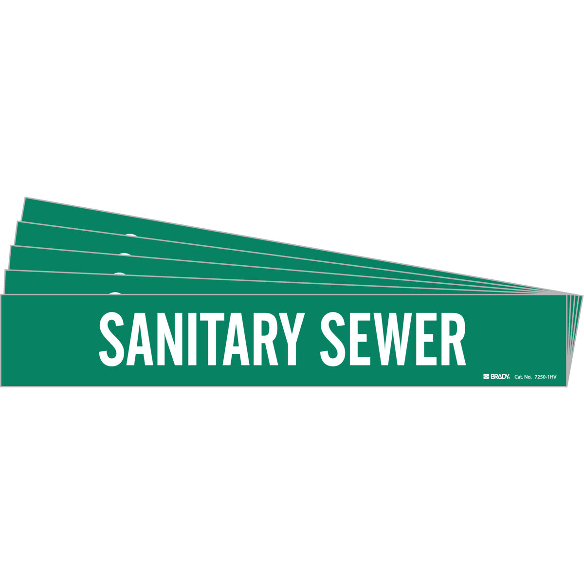 Sanitary Sewer Pipe Marker 1HV WT/GN PK