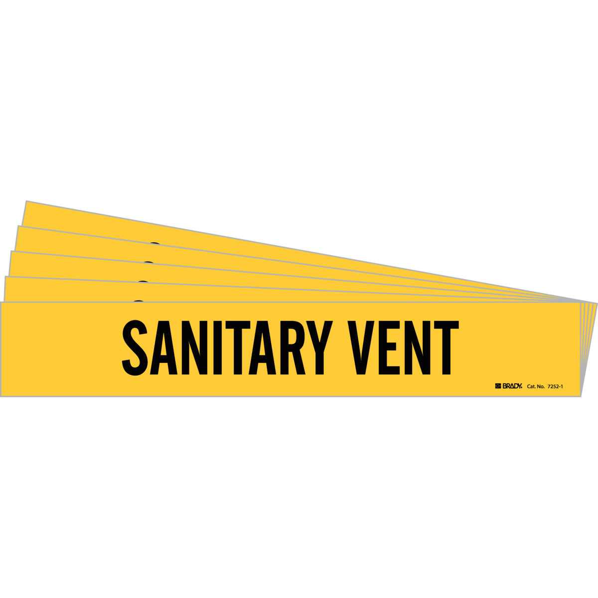 Sanitary Vent Pipe Marker 1 BK on YL PK