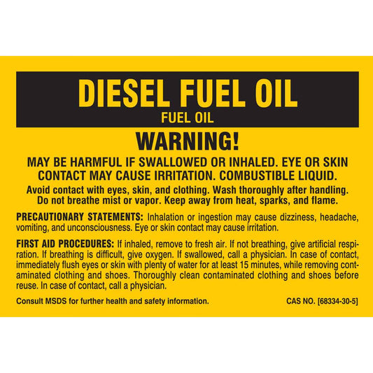 B-302 7X10 25/PK DIESEL FUEL OIL