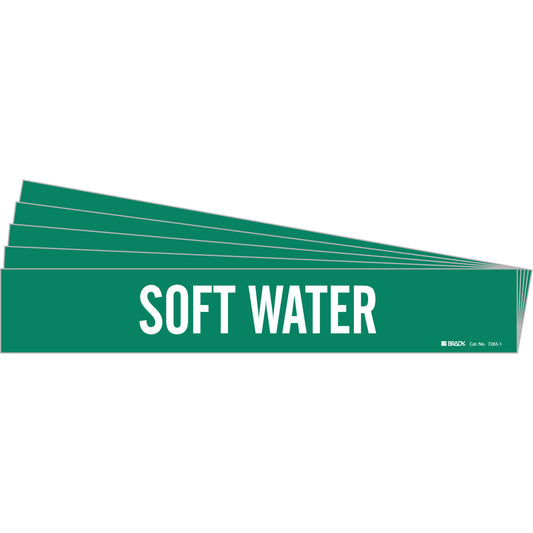 Soft Water Pipe Marker Sty 1 WT on GN PK