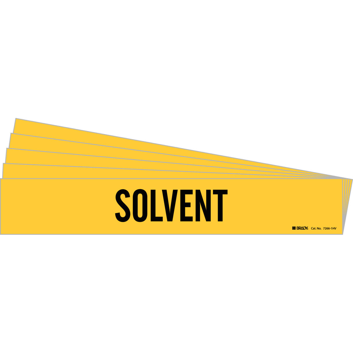 Solvent Pipe Marker Sty 1HV BK on YL PK