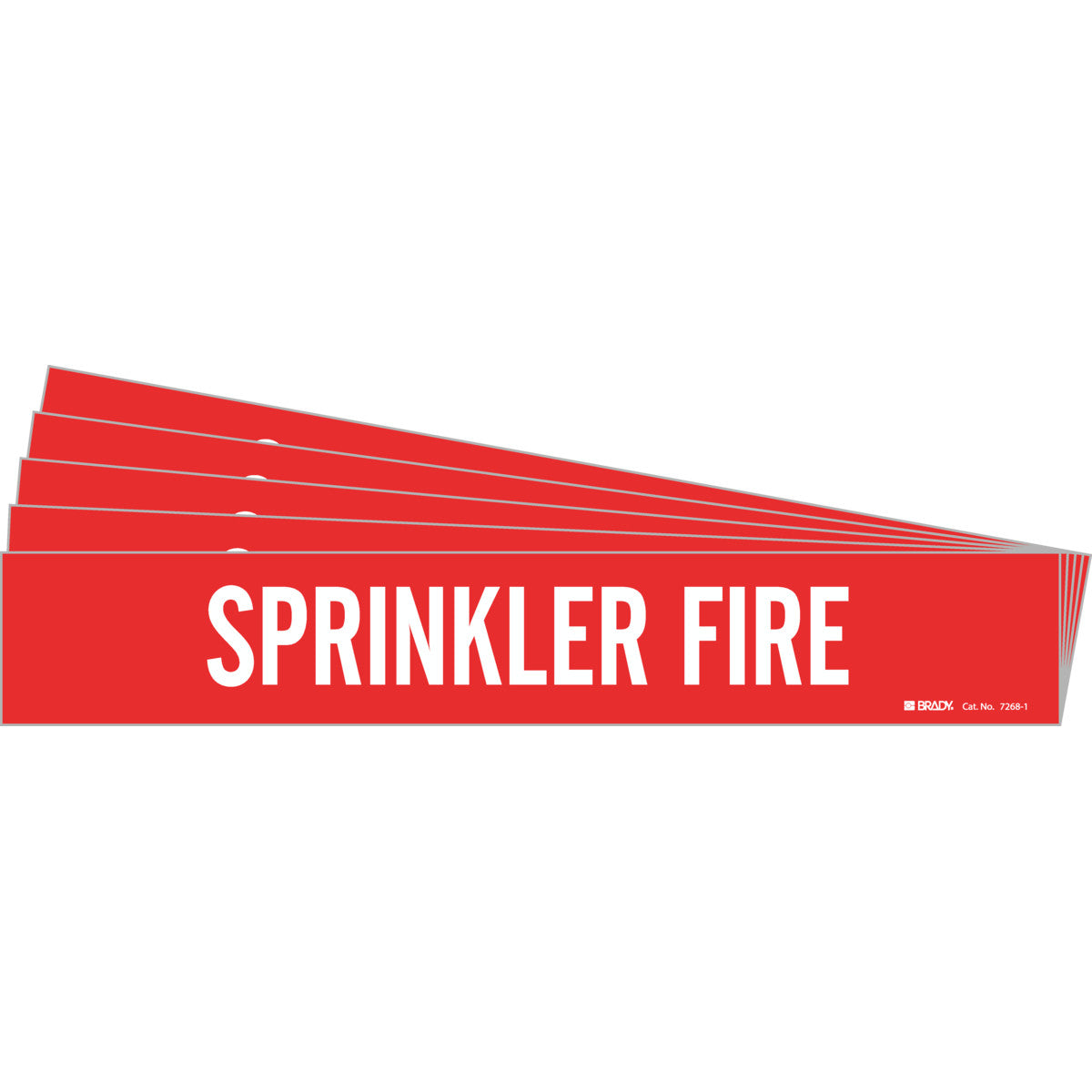 SPRINKLER FIRE Pipe Marker WT/Red PK