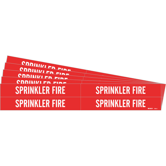 SPRINKLER FIRE Pipe Marker 4 WT/Red PK