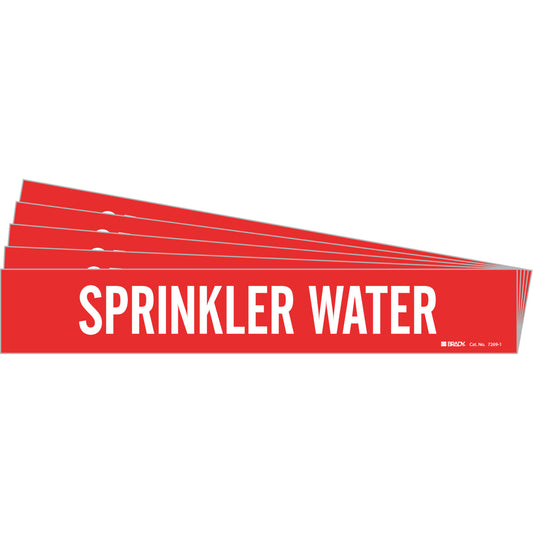 SPRINKLER WATER Pipe Marker WT/Red PK