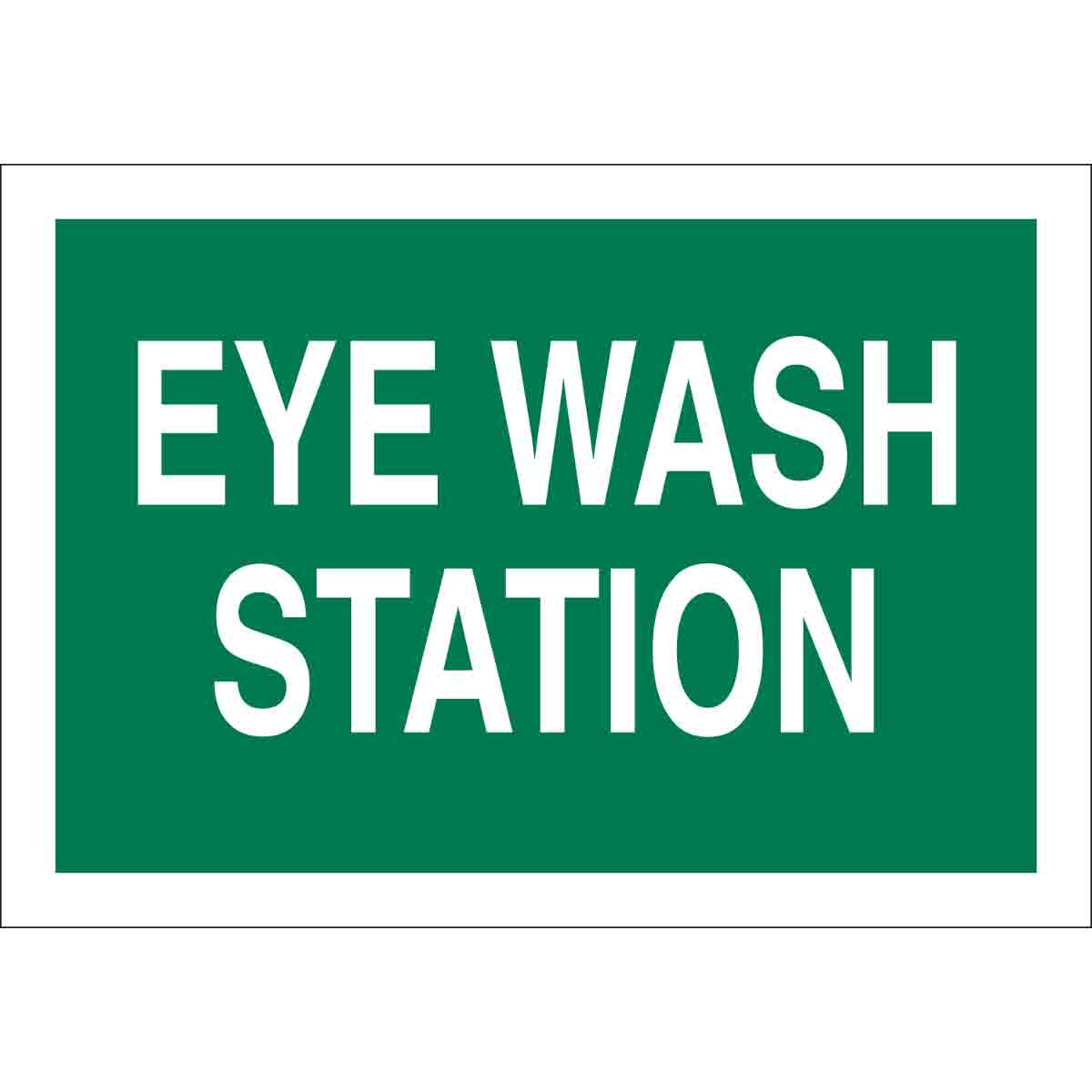 B120,10X14,WHT/GRN,EYE WASH STATION