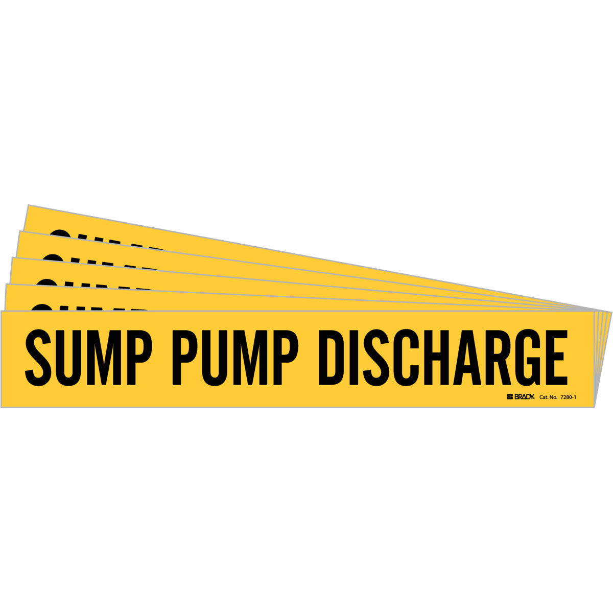 Sump Pump Discharge Pipe Marker BK/YL PK