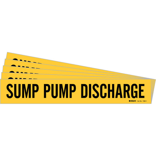 Sump Pump Discharge Pipe Marker BK/YL PK