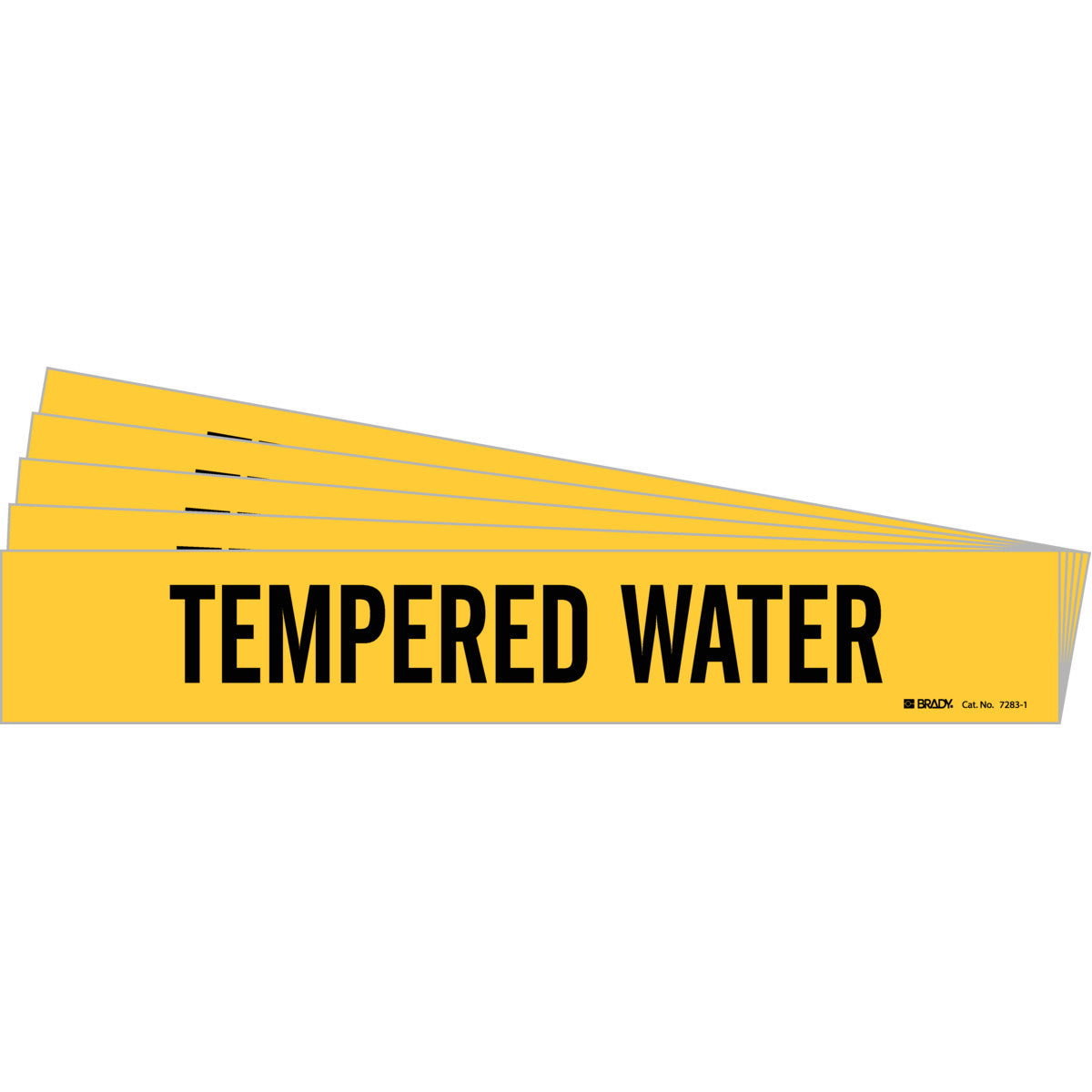 Tempered Water Pipe Marker 1 BK on YL PK