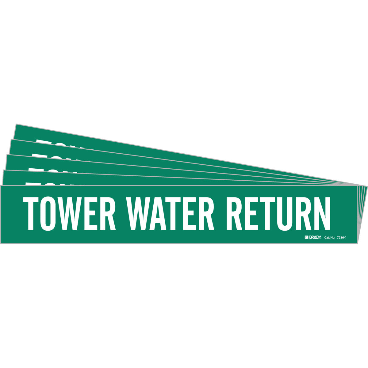 Tower Water Return Pipe Marker WT/GN PK