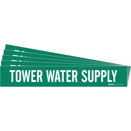 Tower Water Supply Pipe Marker WT/GN PK