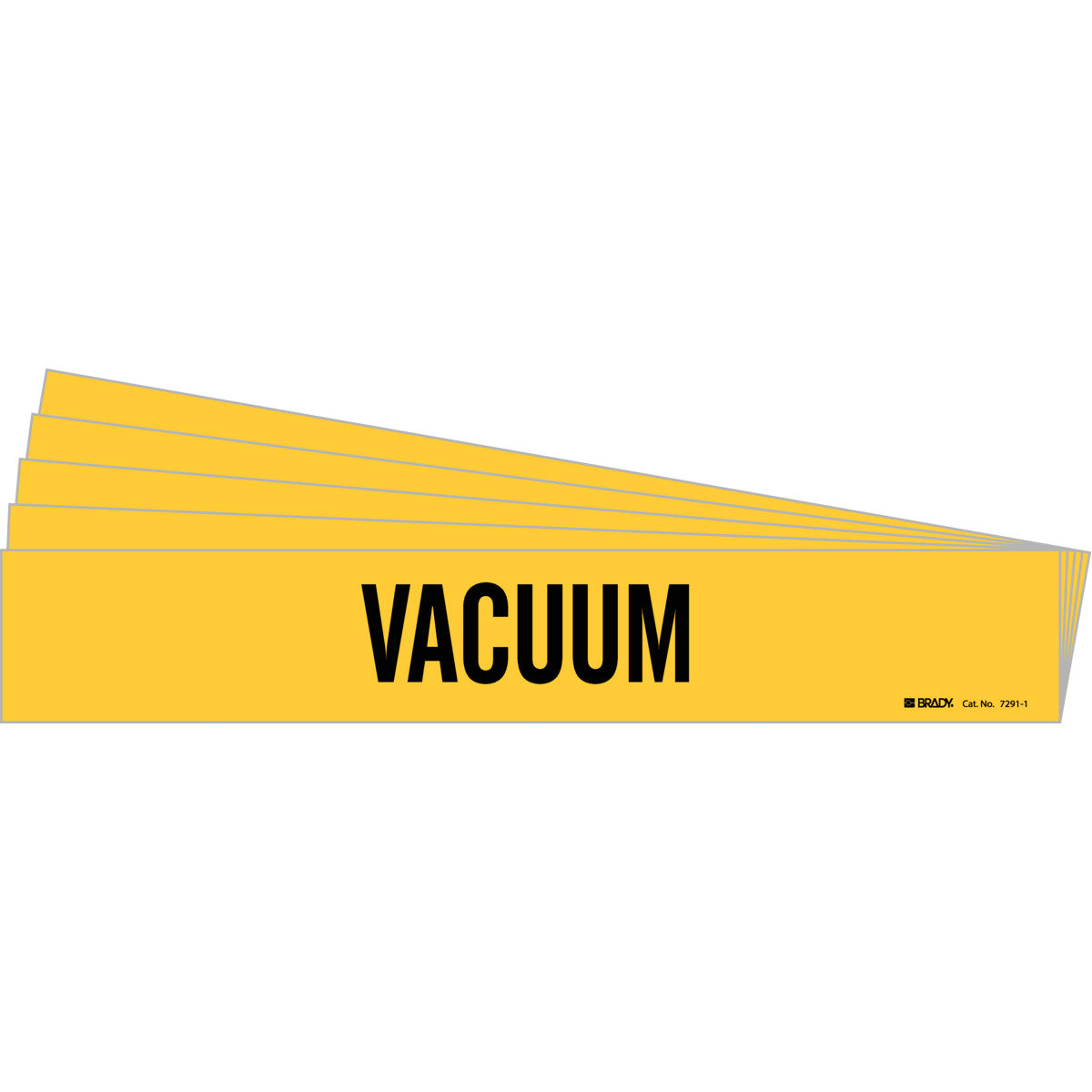 VACUUM Pipe Marker Style 1 BK on YL PK