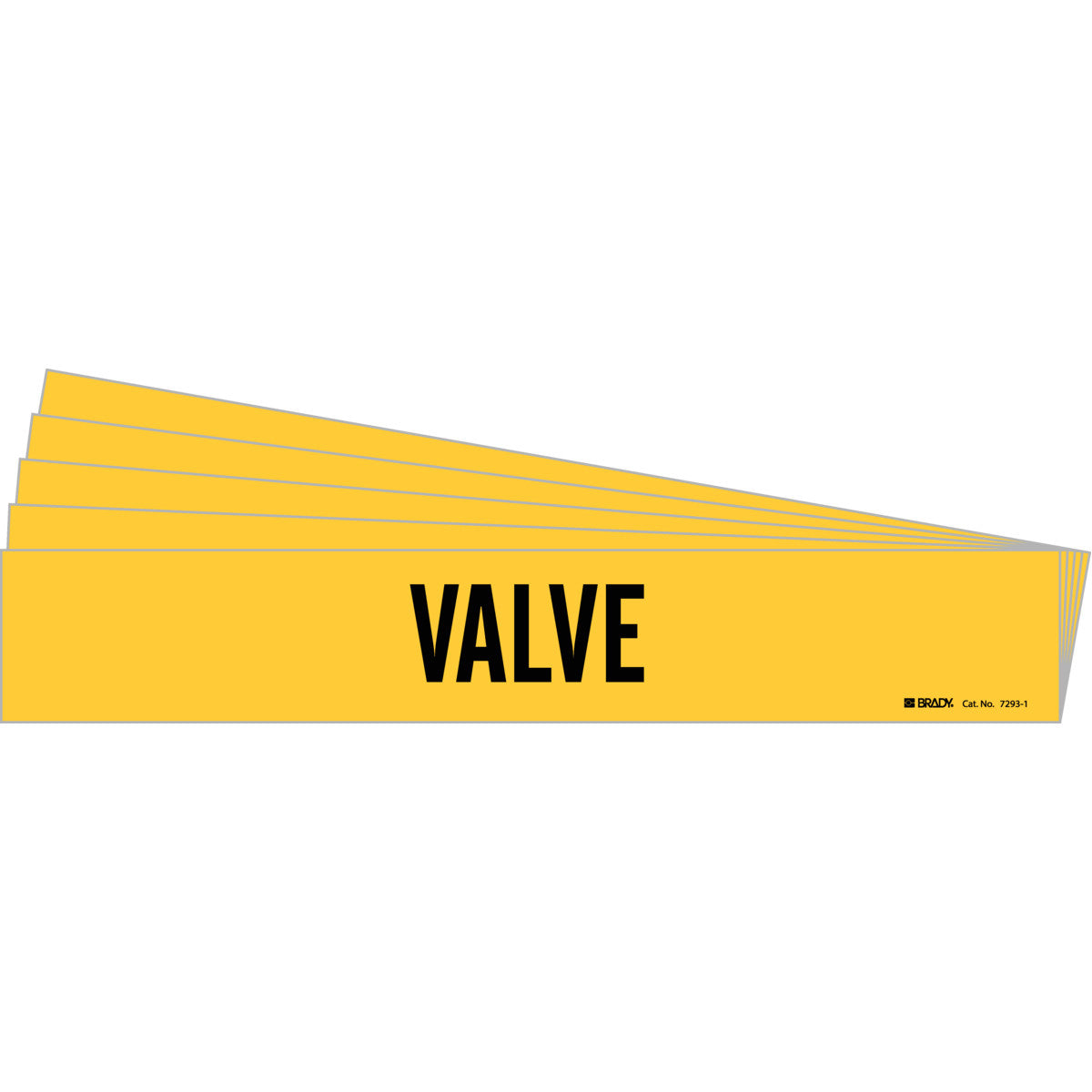 Valve Pipe Marker Style 1 BK on YL PK