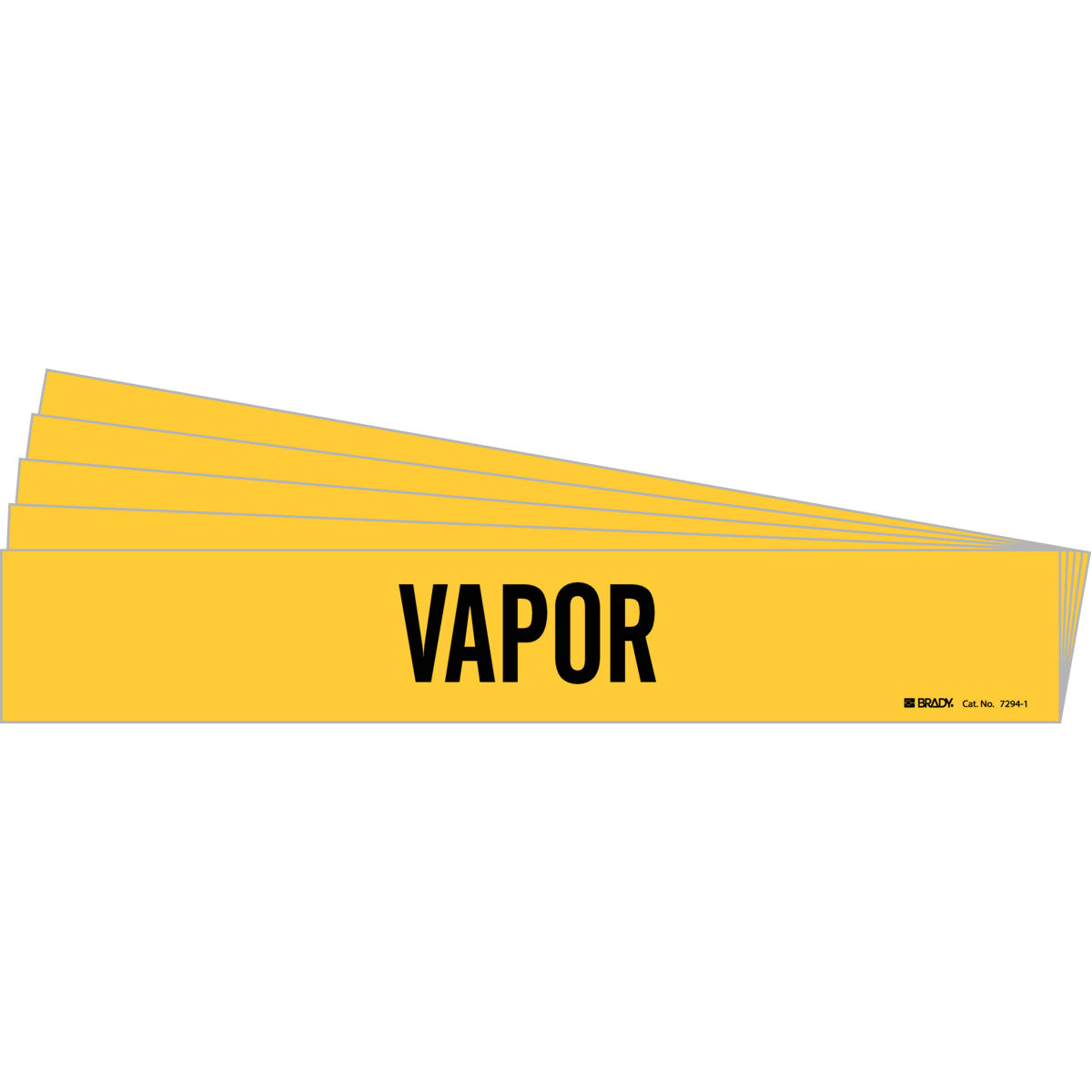 Vapor Pipe Marker Style 1 BK on YL PK