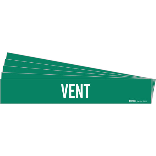 VENT Pipe Marker Style 1 WT on GN PK