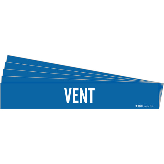 VENT Pipe Marker Style 1 WT on BL PK