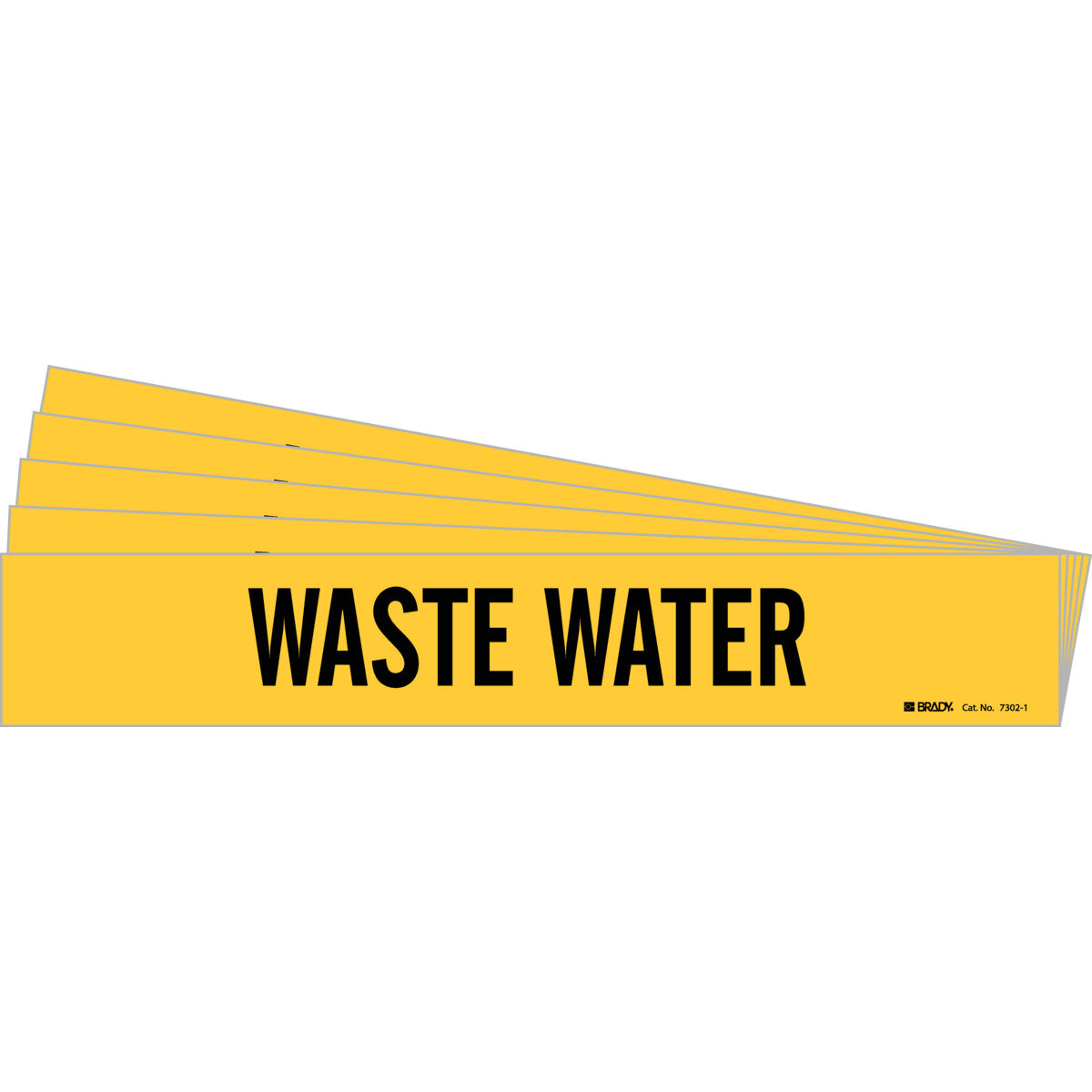 Waste Water Pipe Marker 1 BK on YL PK