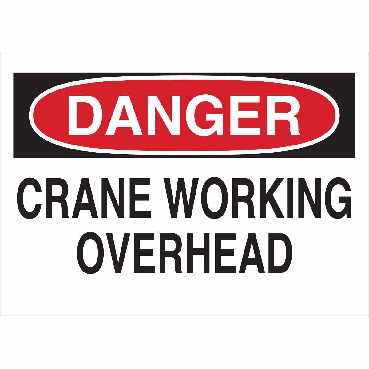 B120,10X14,RED,BLK/WHT,CRANE WORKING