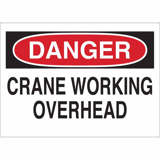B120,10X14,RED,BLK/WHT,CRANE WORKING