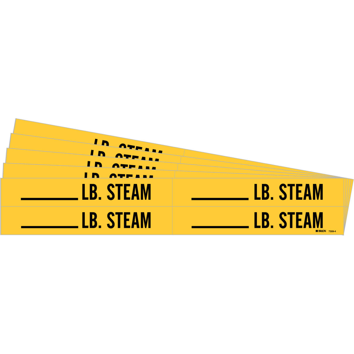 LB. Steam Pipe Marker Sty 4 BK on YL PK