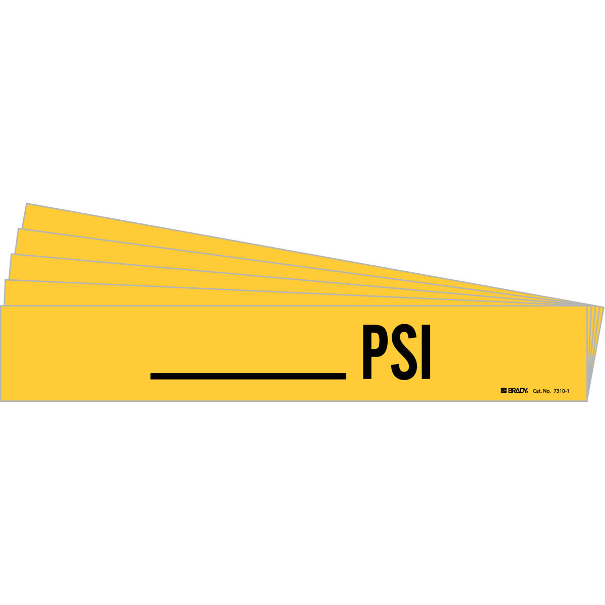 PSI Pipe Marker Style 1 BK on YL PK