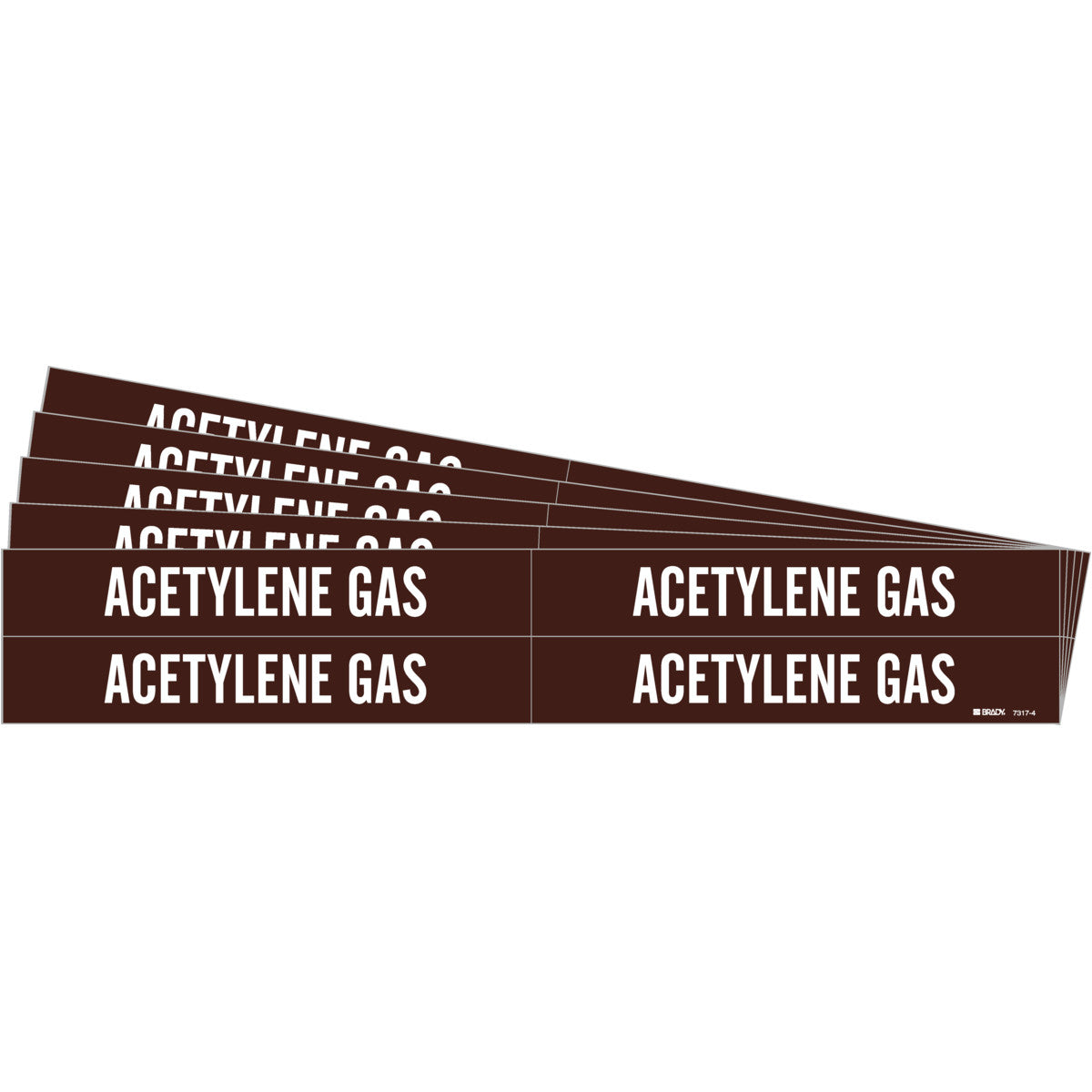 ACETYLENE GAS Pipe Marker 4 WT on BN PK